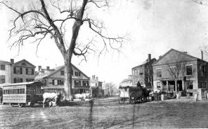 Harvard Square, c. 1865. Willard's Hotel is just barely out of view to the left.