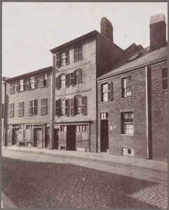 A block on Prince Street, Boston. Near here, the Boston Draft Riot ignited.