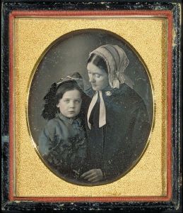 Lidian Jackson Emerson and son Edward Waldo Emerson, c. 1850.
